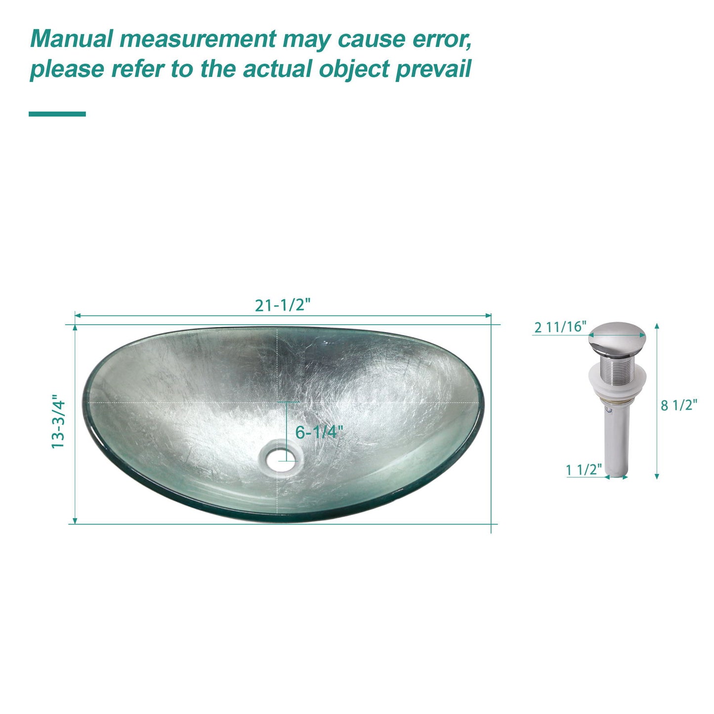 Tempered Glass Vessel Sink With Boat Shape Pop-Up Drain Daily Nest
