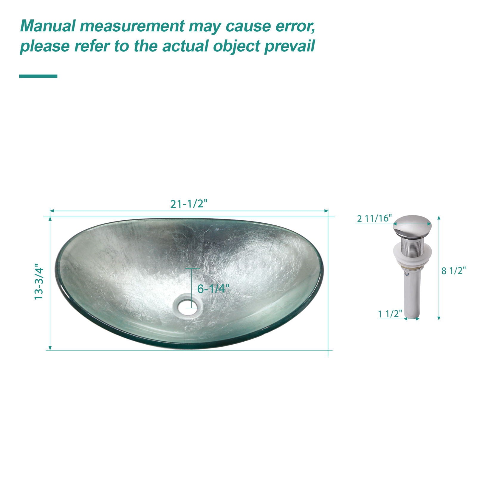 Tempered Glass Vessel Sink With Boat Shape Pop-Up Drain Daily Nest