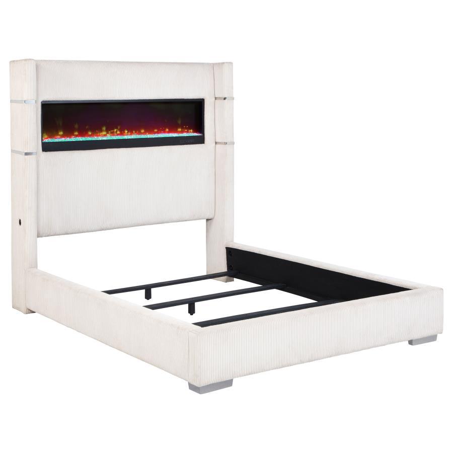 Tisdall - Upholstered Fireplace Bed Coaster Fine Furniture