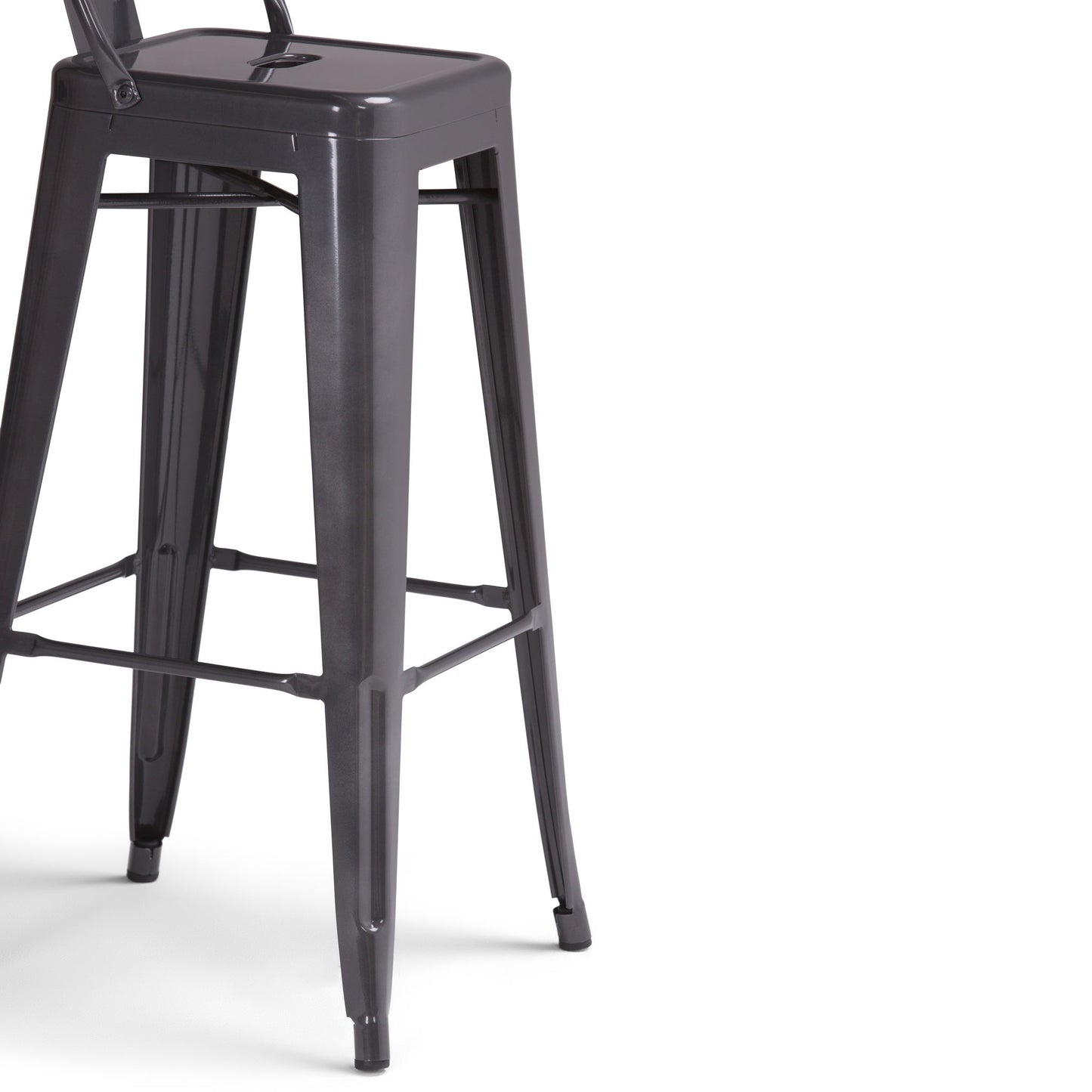 Rayne - Curved Back Metal Stool (Set of 2) Simpli-Home