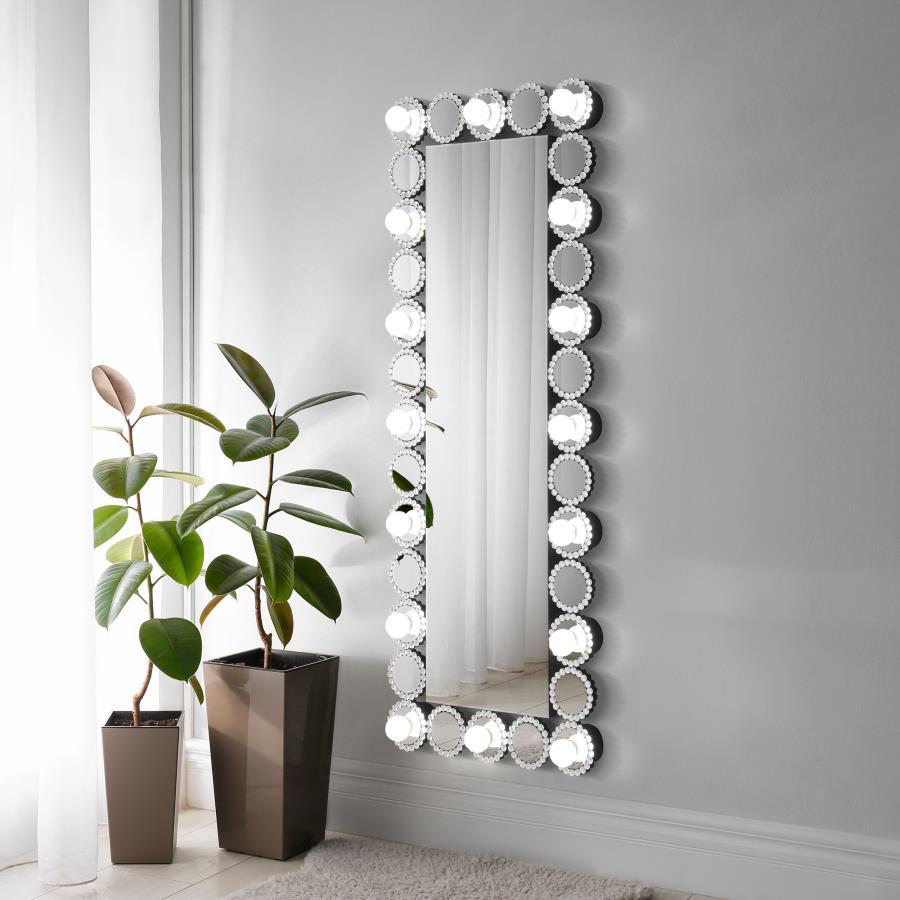 Aghes - Wall Mirror With Lighting - Silver CoasterElevations