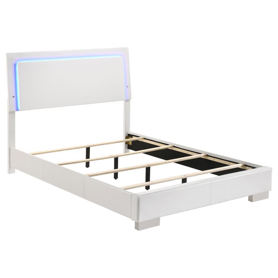 Felicity - Wood LED Panel Bed CoasterEssence