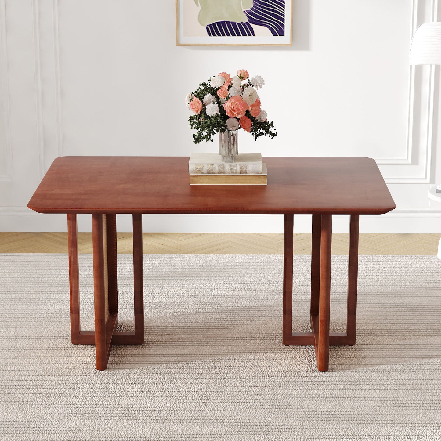 Dining Table With Imitation Rattan Design For Dining Room Home Essentials