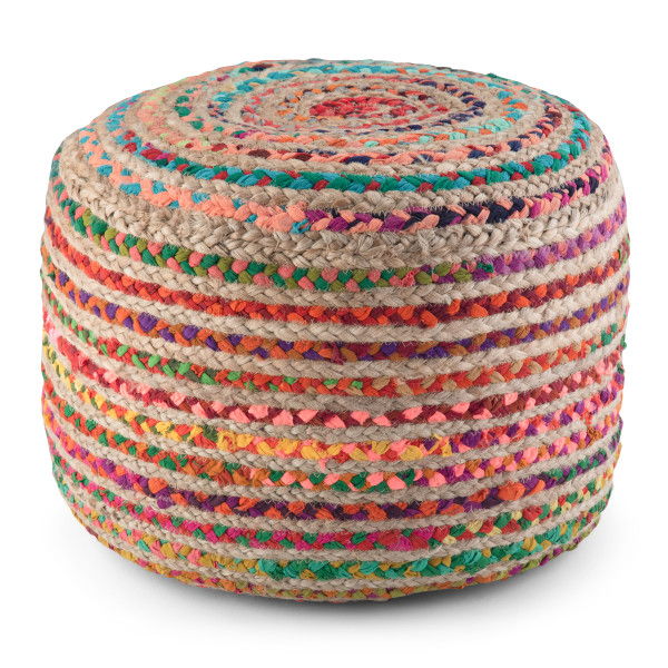 Margo - Handcrafted Round Pouf Simpli-Home