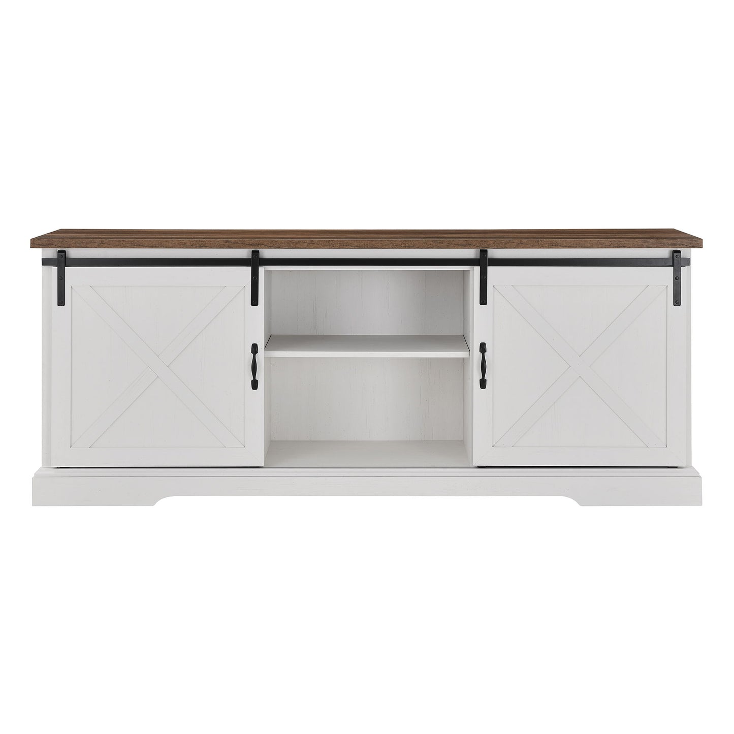 Farmhouse Sliding X Barn Door TV Stand Walker Edison