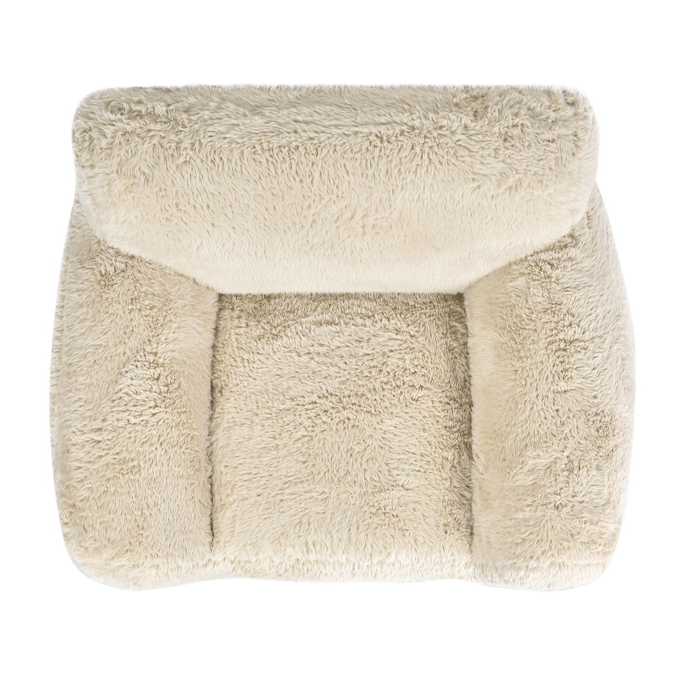 Summit - Faux Sheepskin Overstuffed Arm Chair - Cream Beige Jennifer Taylor Home