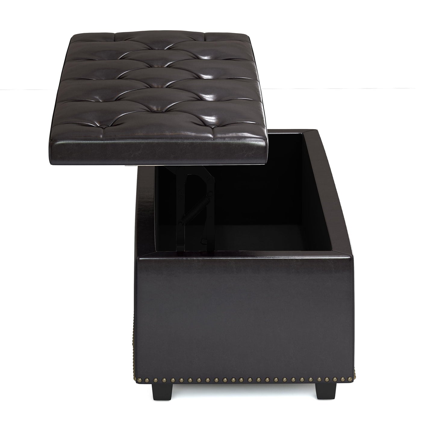 Hamilton - Upholstered Lift Top Rectangular Storage Ottoman Simpli-Home