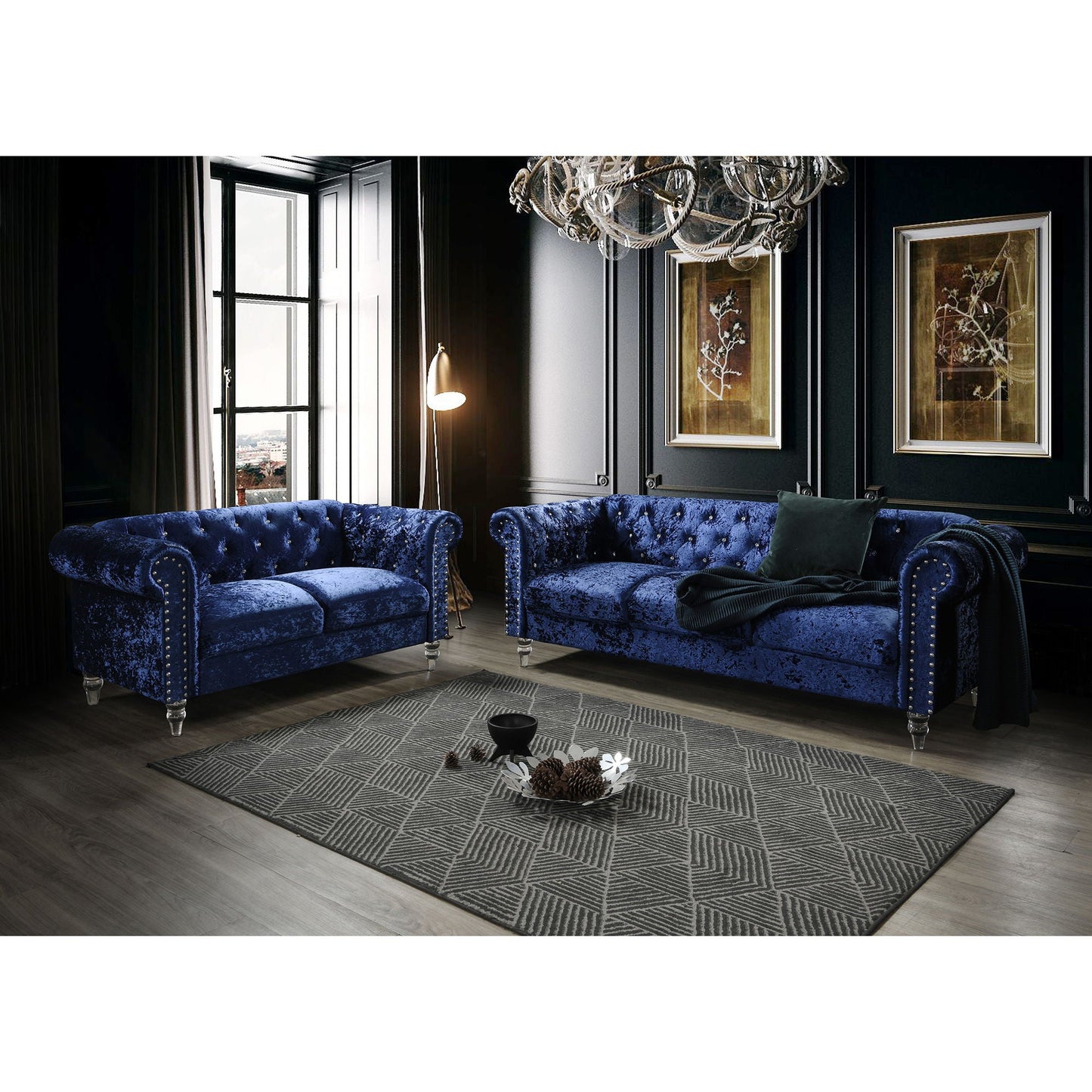 Anina - Sofa - Blue Global Furniture USA