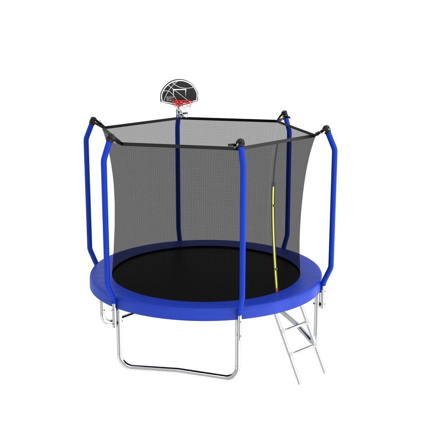 Trampoline With Basketball Hoop, Astm Approved Reinforced Type Outdoor Trampoline With Enclosure Net Daily Nest