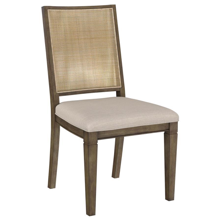 Matisse - Woven Rattan Back Dining Side Chair Brown (Set of 2) - Dark Brown Coaster Fine Furniture