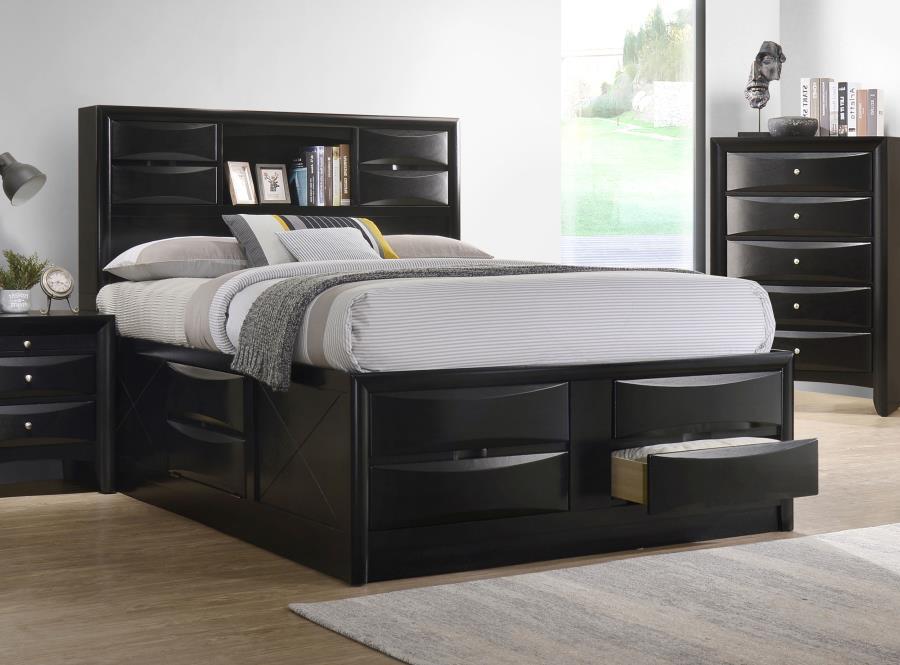 Briana - Wood Storage Bookcase Bed CoasterEssence