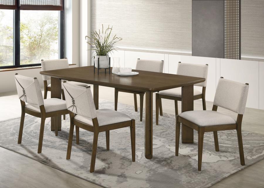 Ottowa - 7 Piece Rectangular Wood Dining Room Table Set - Brown Coaster Fine Furniture