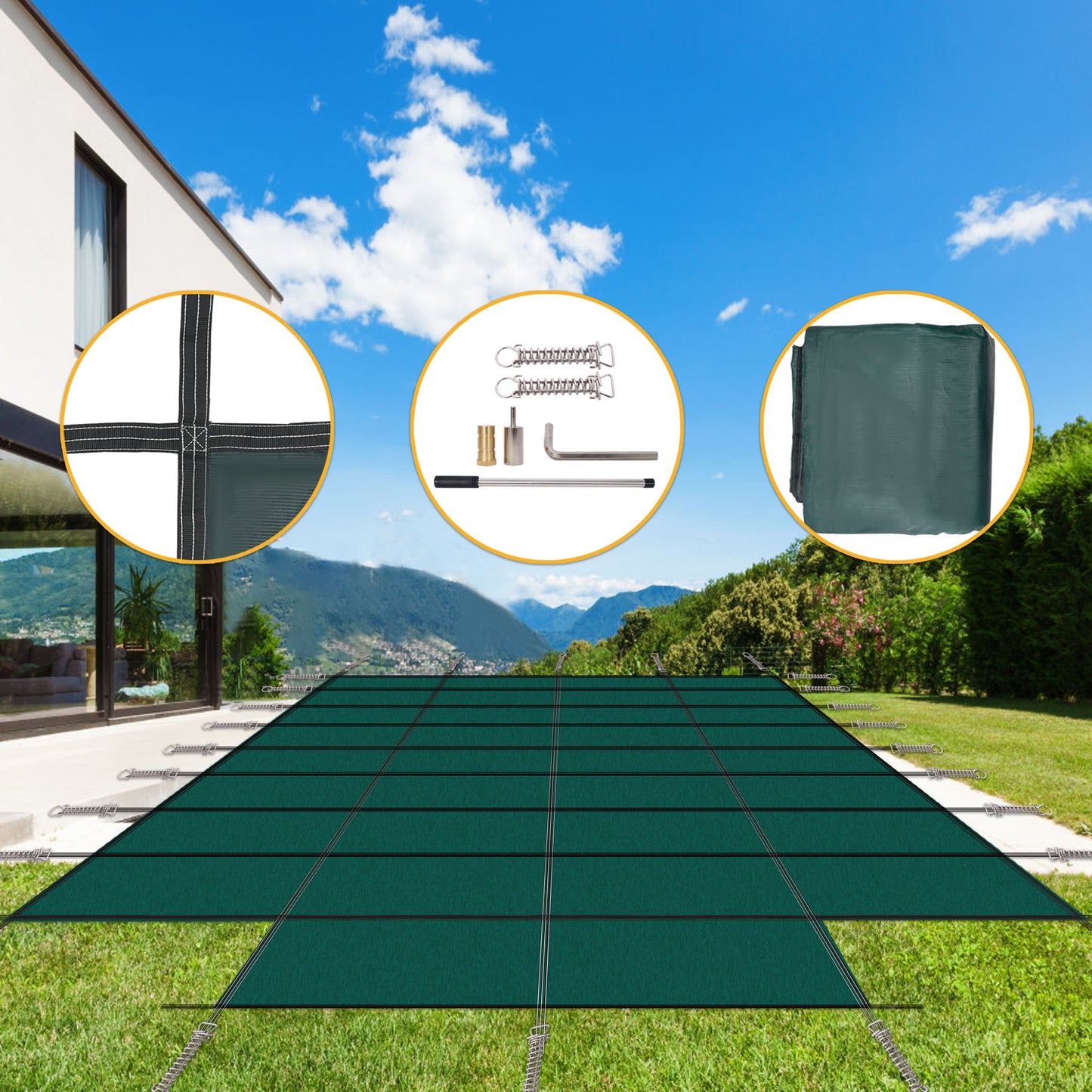 20 X 40 Ft High Strength Pool Safety Cover For Rectangular Inground Winter Swimming Pools Daily Nest