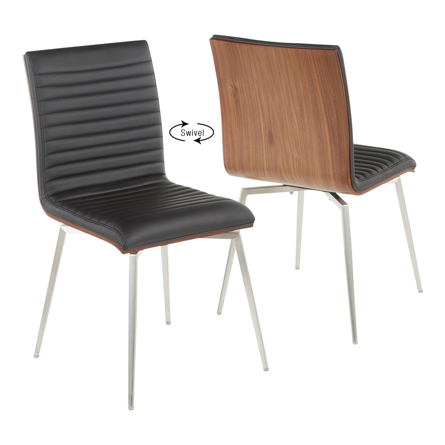 Mason - Contemporary Dining Chair (Set of 2) With Swivel Lumi Source