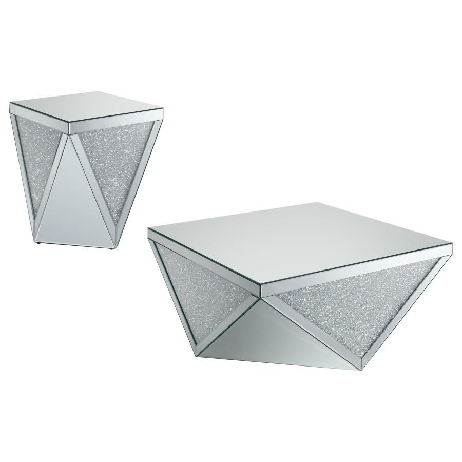 Amore - Mirrored Coffee Table Set Coaster Fine Furniture