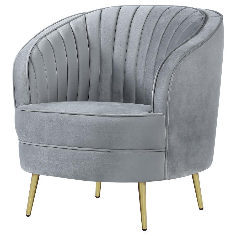 Sophia - Upholstered Channel Tufted Barrel Accent Chair CoasterEssence
