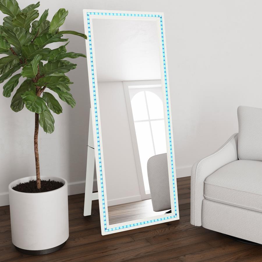 Windrose - Tempered LED Standing Mirror Coaster Fine Furniture