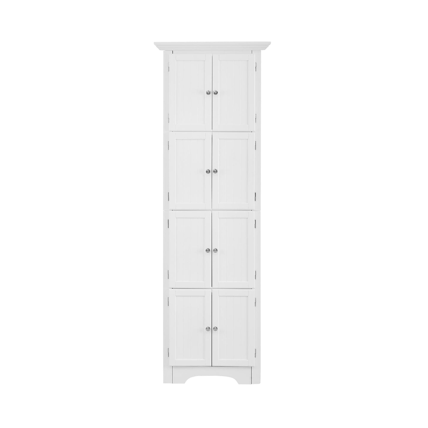 Tall Storage Cabinet With Doors And 4 Shelves For Living Room, Kitchen, Office, Bedroom, Bathroom, Modern Home Essentials