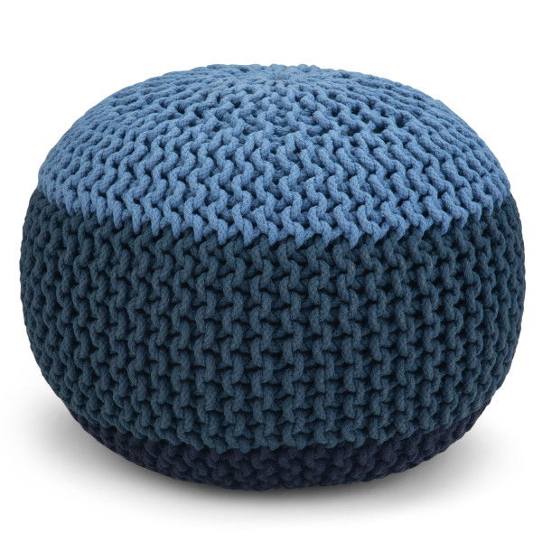 Nikki - Handcrafted Hand Knit Round Pouf Simpli-Home