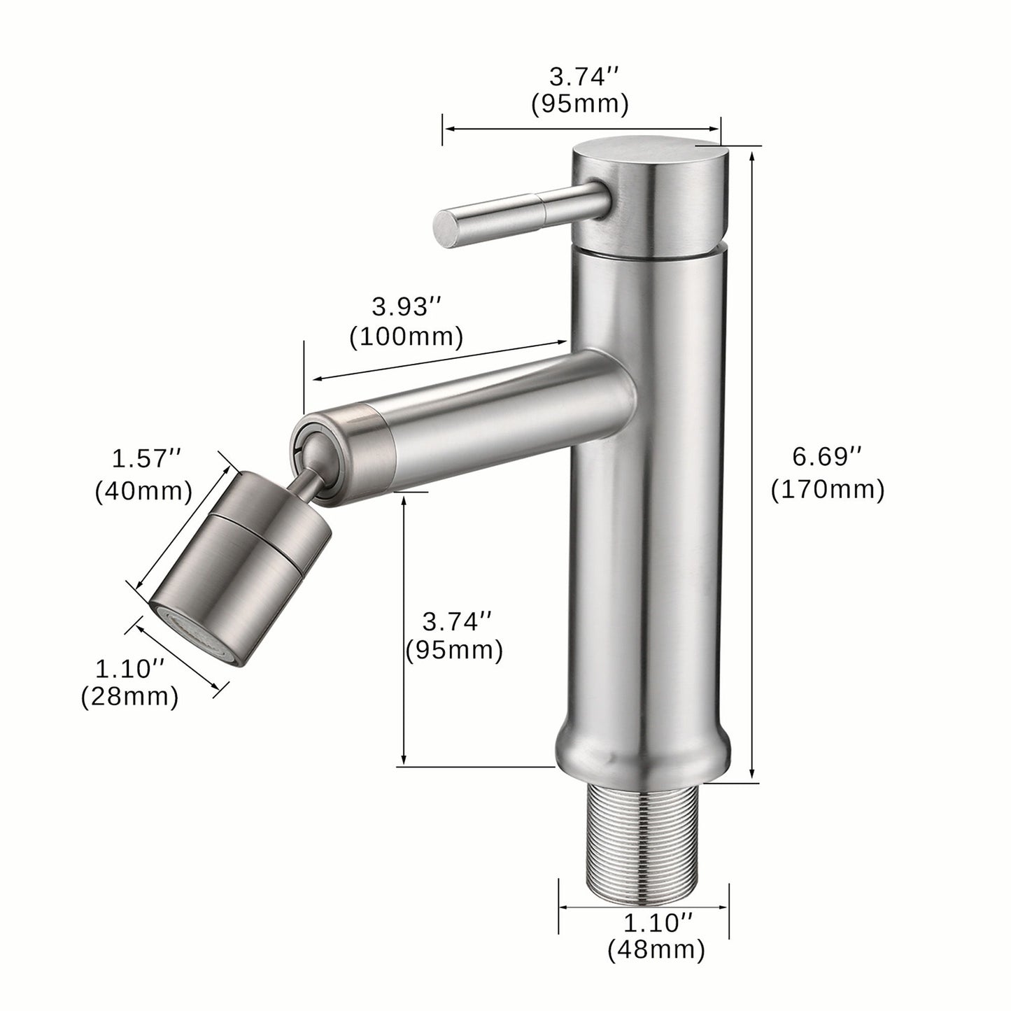 2 Mode Bathroom Faucet With 360 Degree Rotating Aerator For Sink Daily Nest
