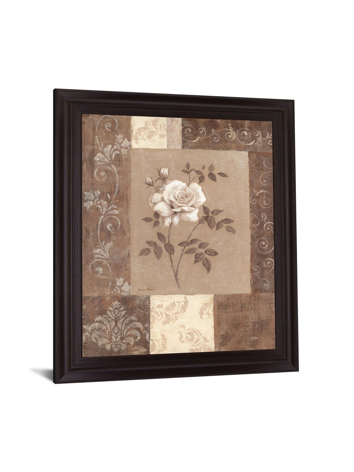 Sepia Rose Elegance - 28" x 34" Framed Wall Art Classy Art