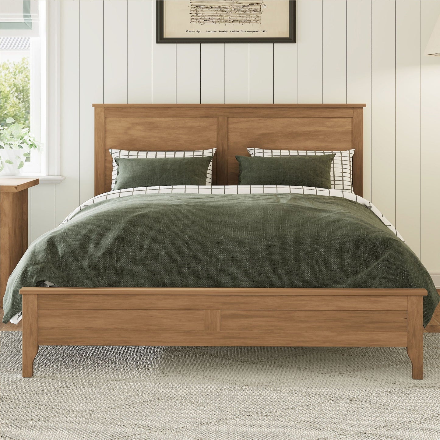 Modern Solid Wood Platform Bed Hearth and Haven