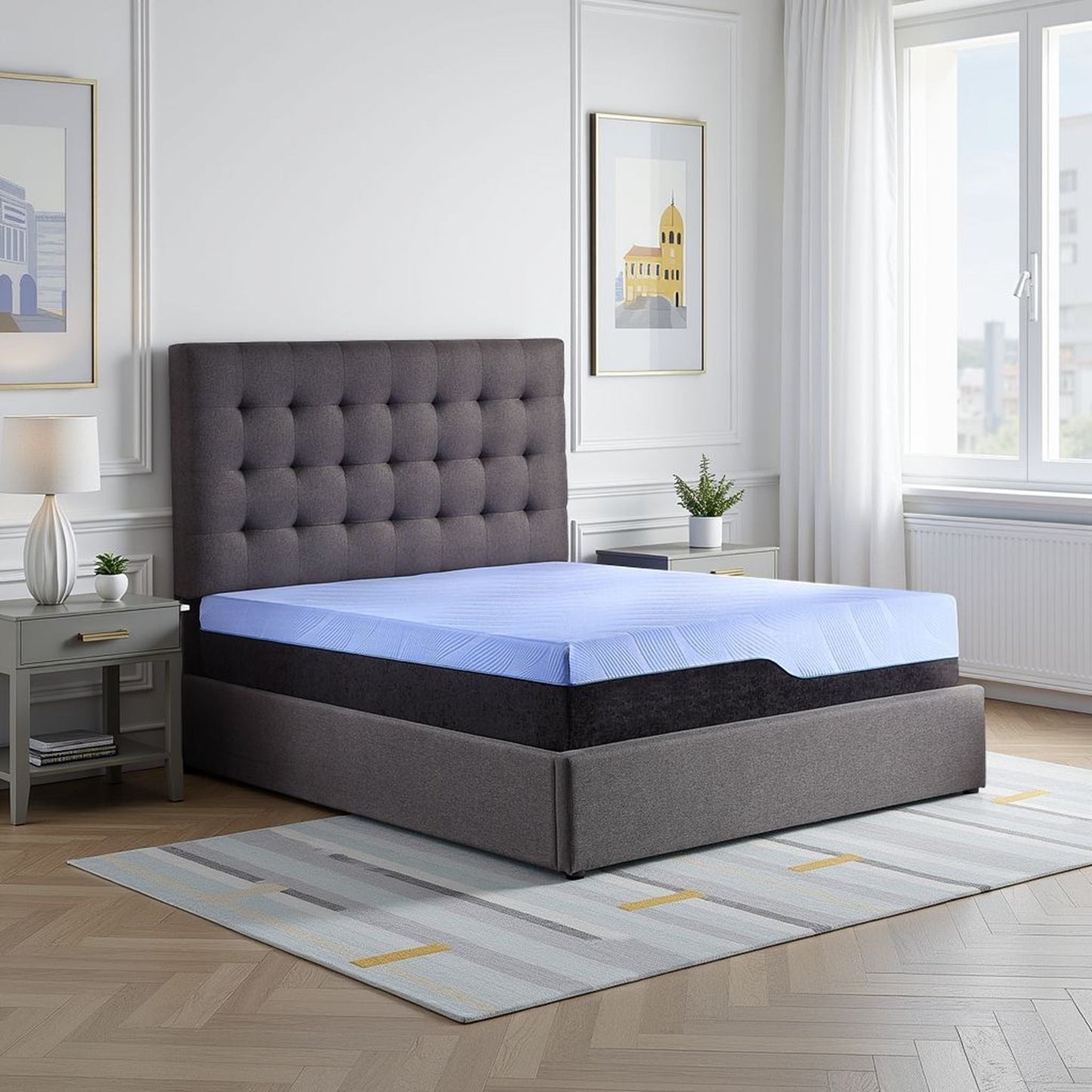 Refresh - 12" Hybrid Cooling Gelcare Memory Foam And Coil Mattress Remedy Sleep