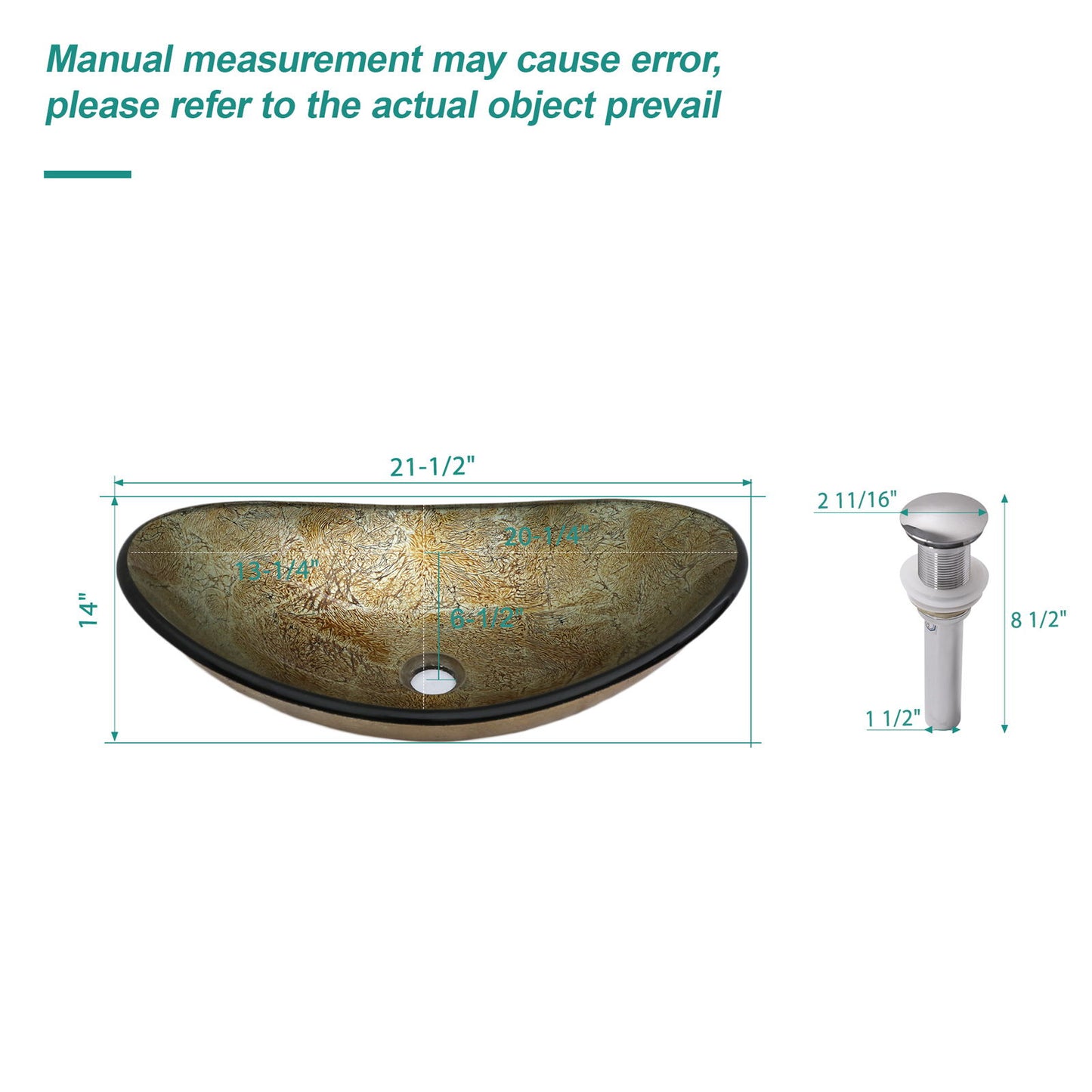 Tempered Glass Vessel Sink With Boat Shape Pop-Up Drain Daily Nest
