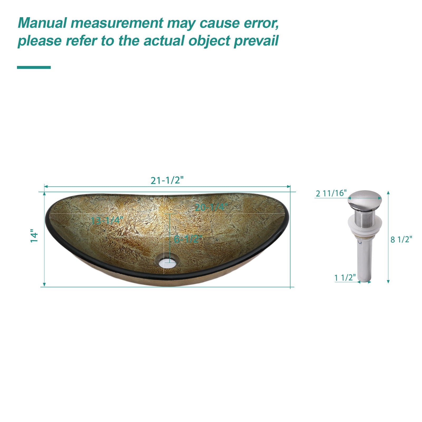 Tempered Glass Vessel Sink With Boat Shape Pop-Up Drain Daily Nest