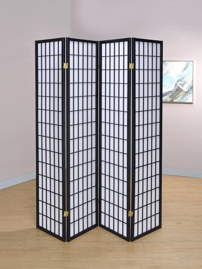Roberto - 4-Panel Room Divider Folding Shoji Screen CoasterEveryday