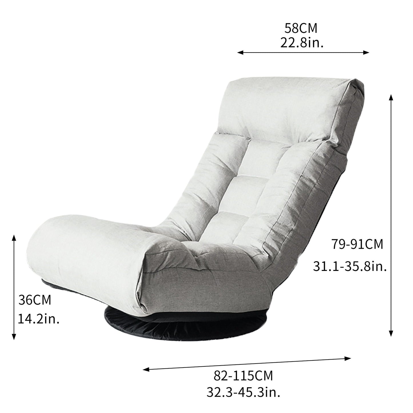 Adjustable Japanese Reclining Floor Chair Sofa With Metal Frame For Living Room Home Essentials