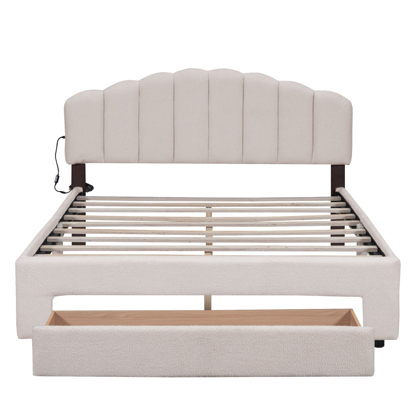 Upholstered Platform Bed With Drawer Halcyon Home
