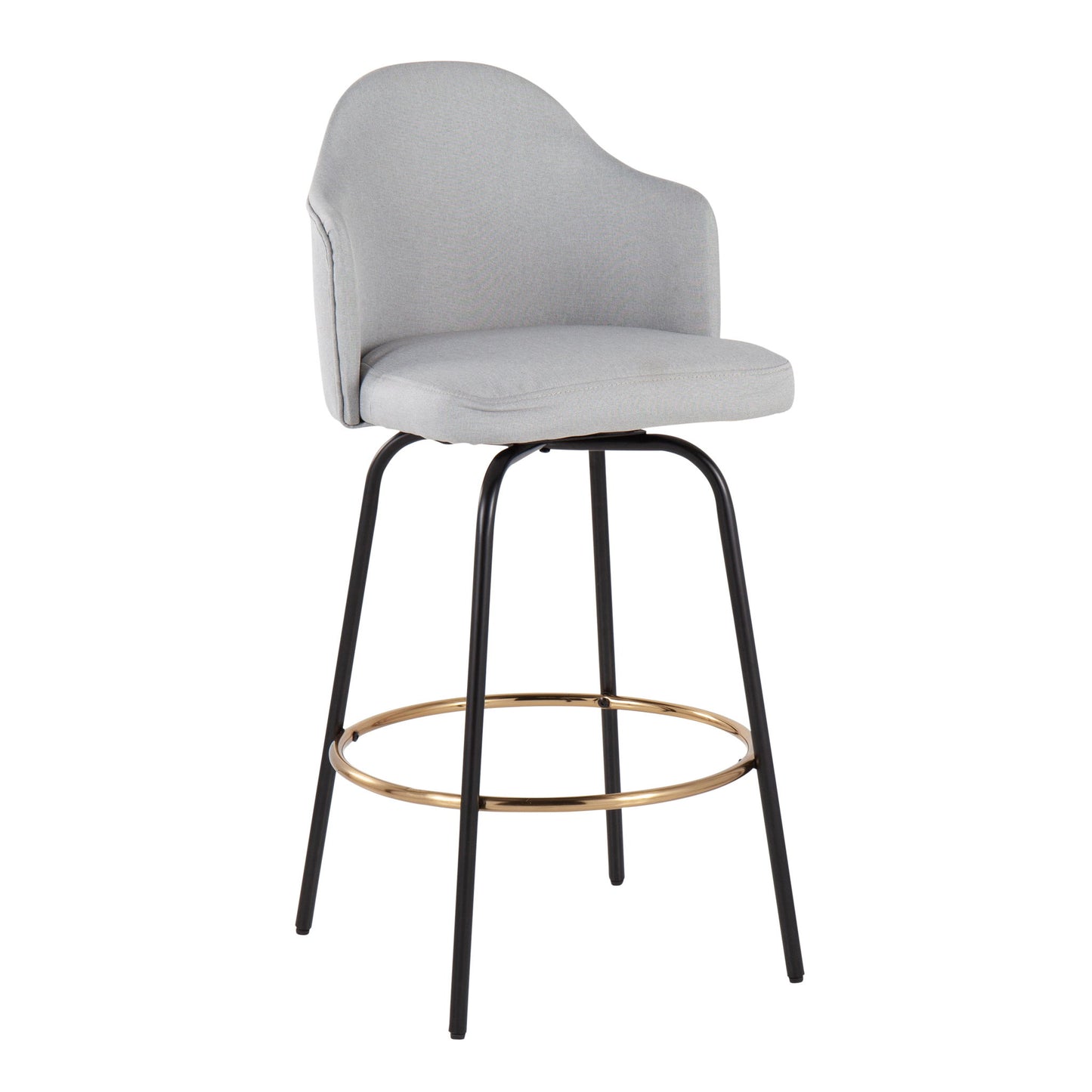 Ahoy - Contemporary Fixed Height Counter Stool Round Footrest (Set of 2) Lumi Source