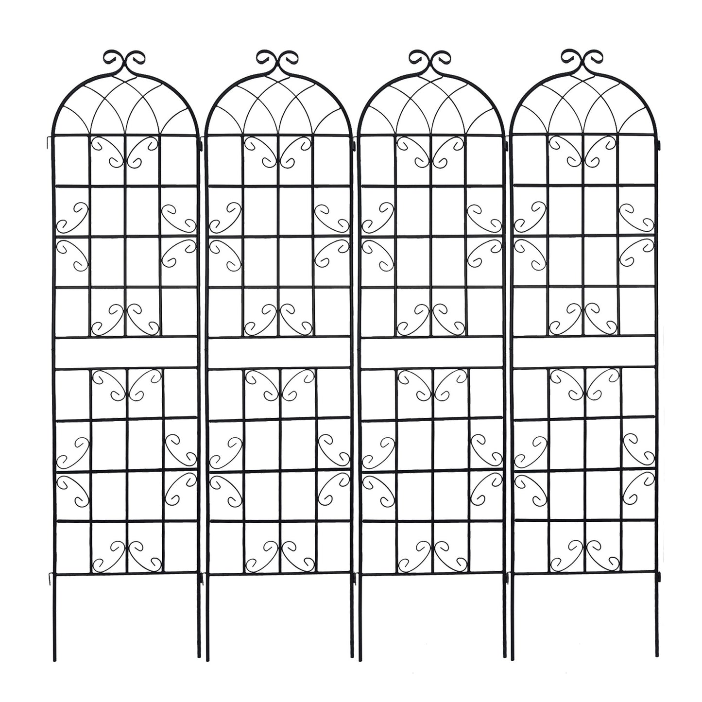 Metal Garden Rustproof Trellis For Climbing Plants Outdoor Flower Support Daily Nest