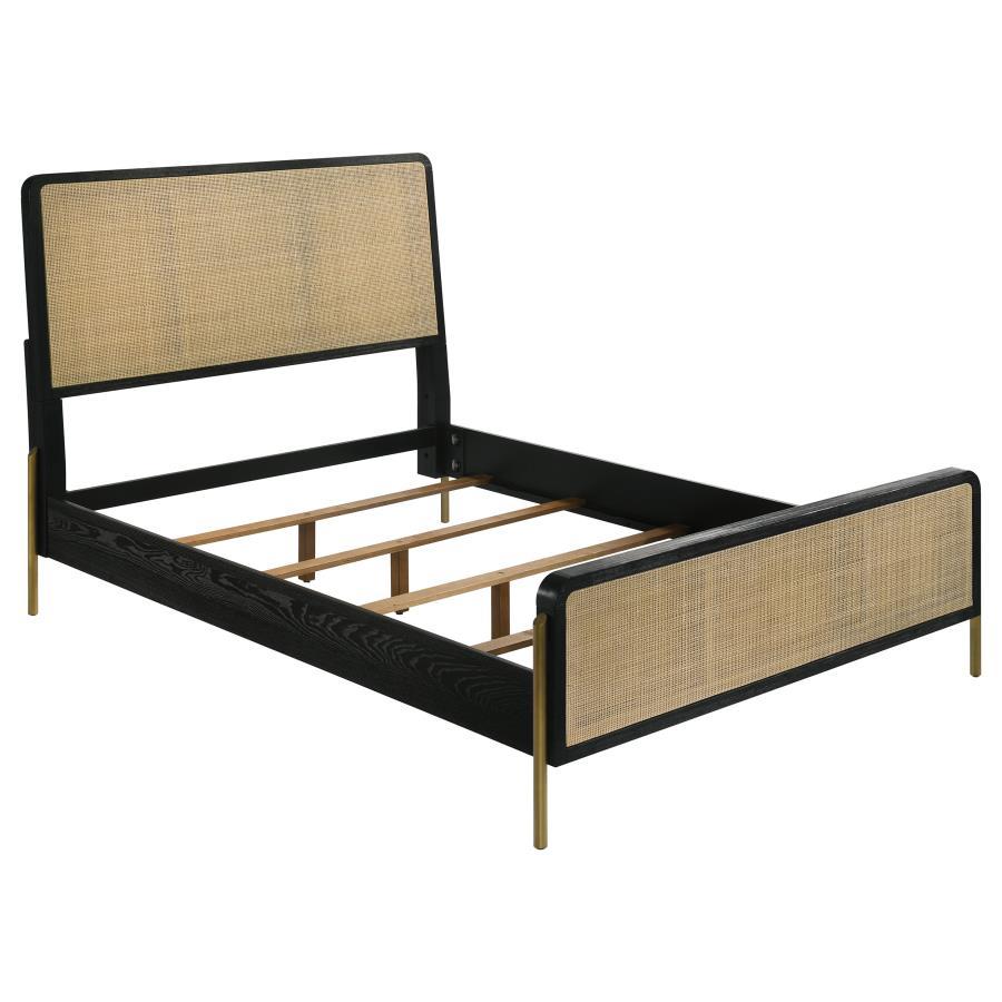 Arini - Rattan Panel Bed CoasterElevations