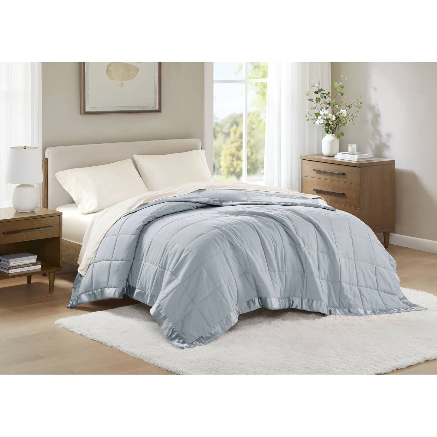 Windom - King All Season Hypoallergenic Blanket With 3M Scotchgard - Blue Madison Park