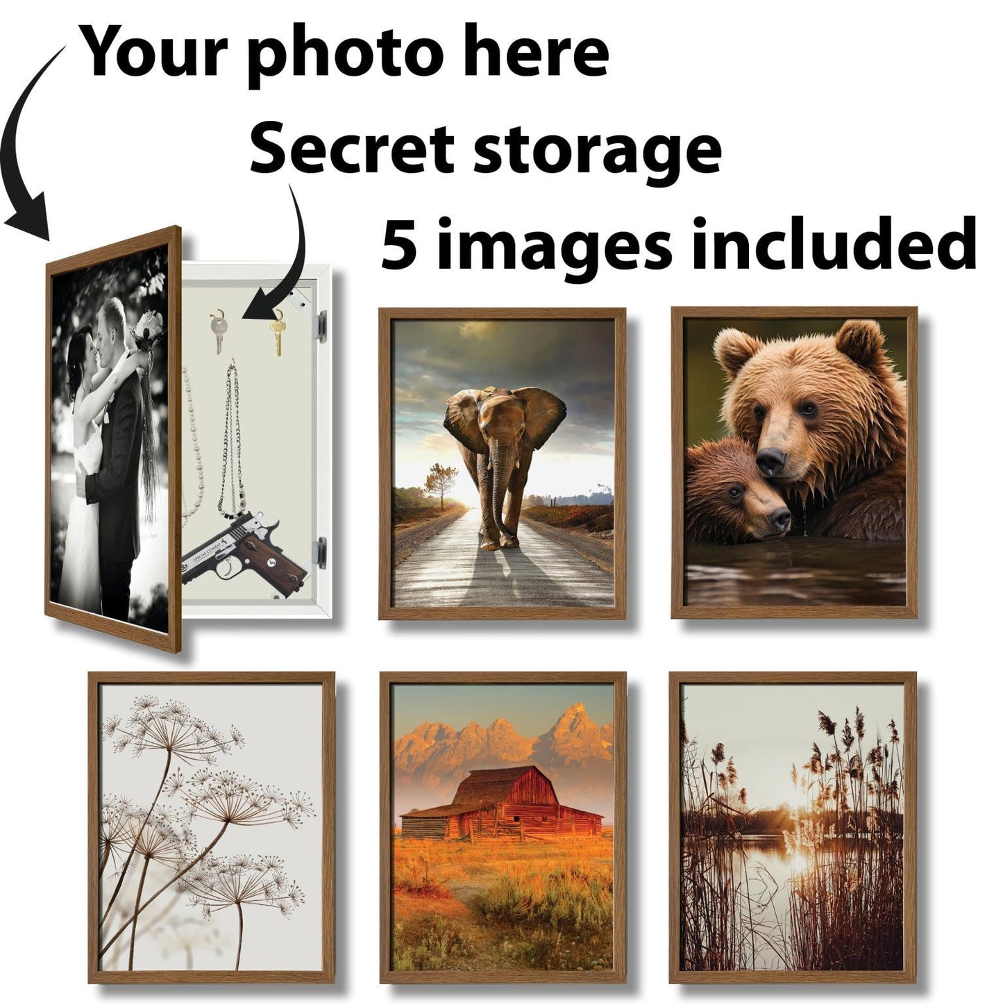 Wildlife & Meadowscape - 17" x 21" Framed Wall Art Classy Living