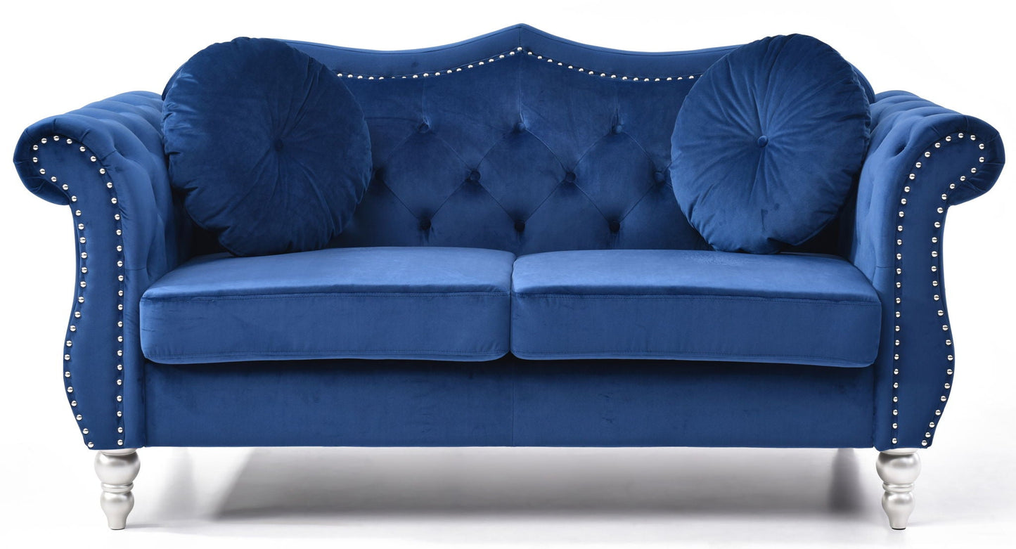 Stylish Flared Arm Loveseat Glory Furniture