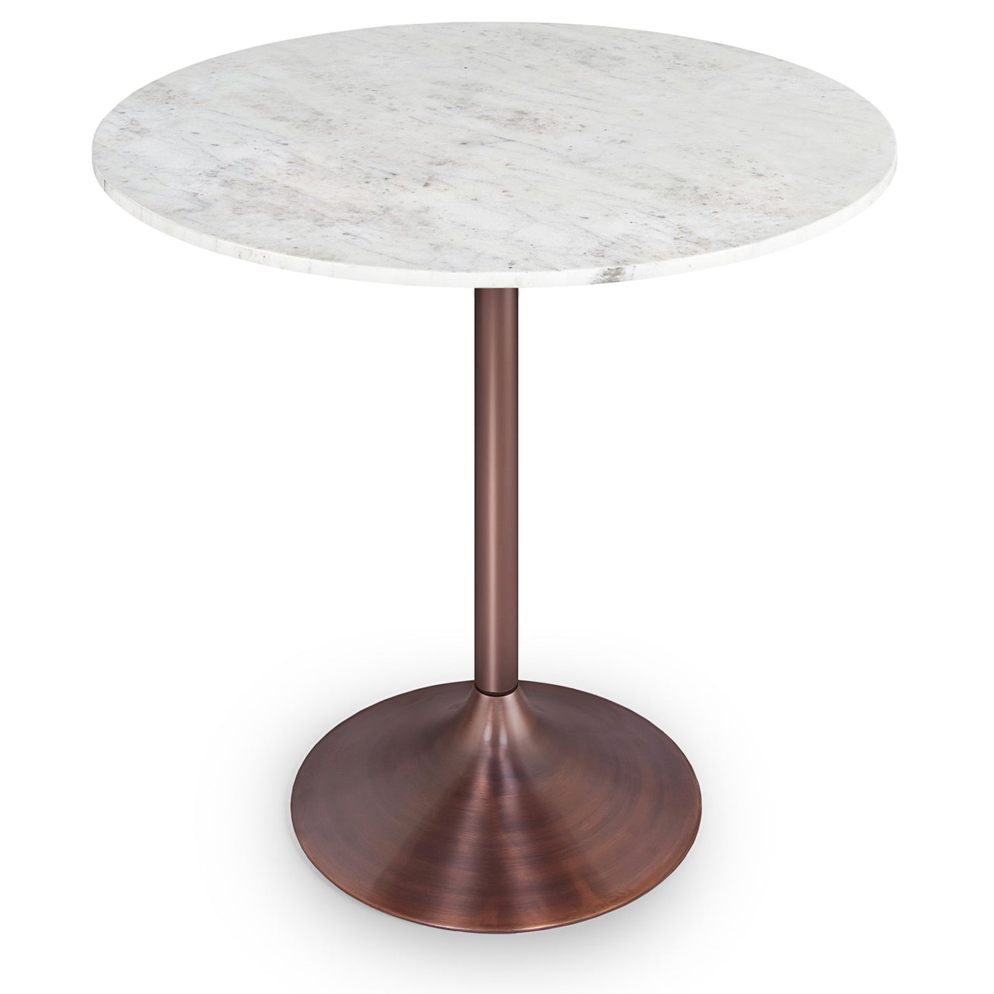 Osborne - Round Dining Table - White / Copper Simpli-Home