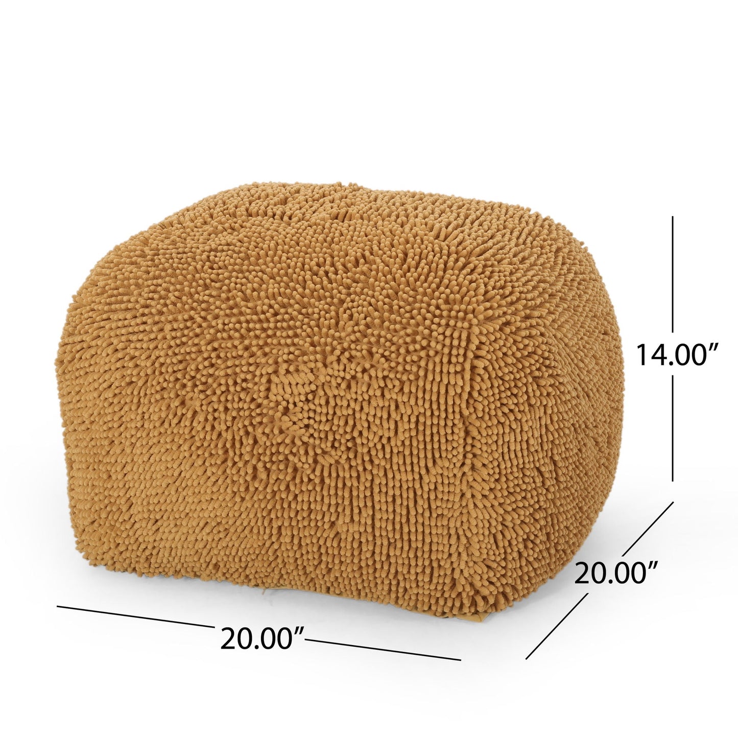 Spongy Microfiber Square Pouf Soft Seating Home Essentials