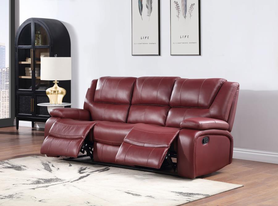 Camila - Upholstered Motion Reclining Sofa Coaster Fine Furniture
