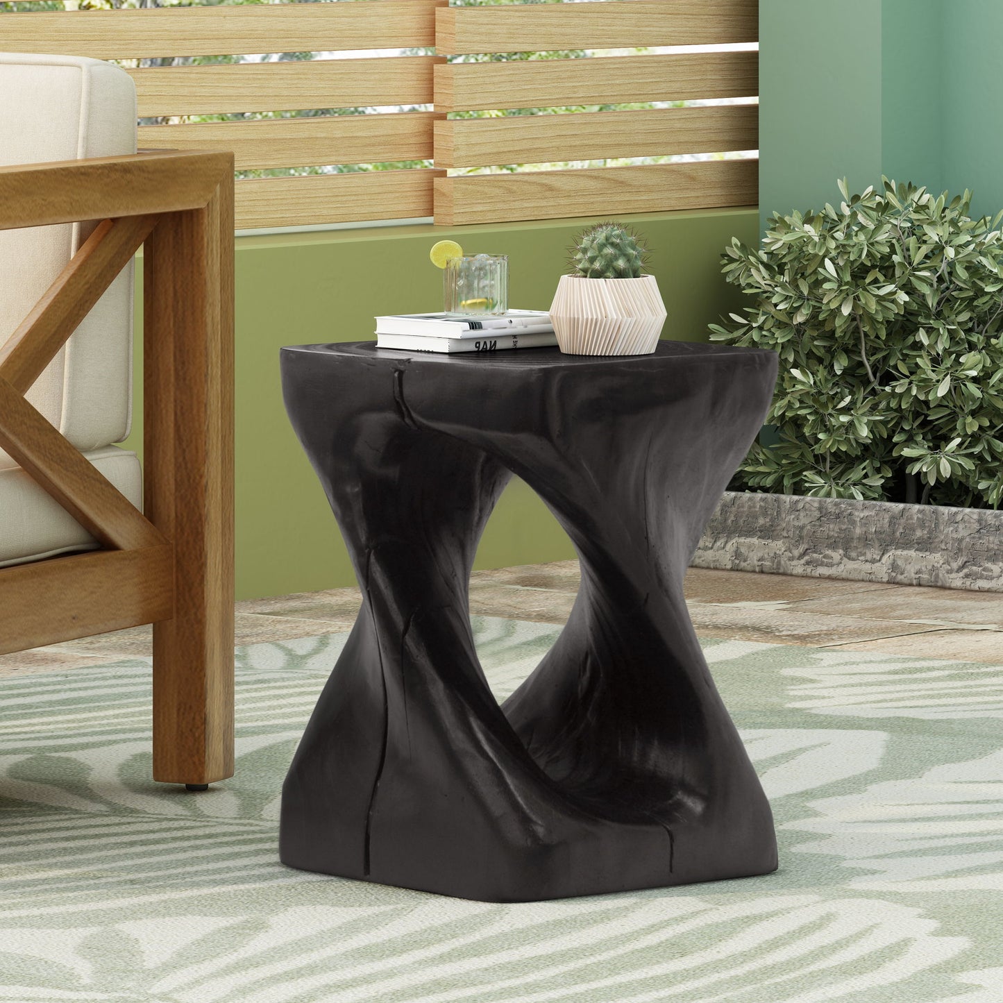 Twist Shape Side Table Noble House