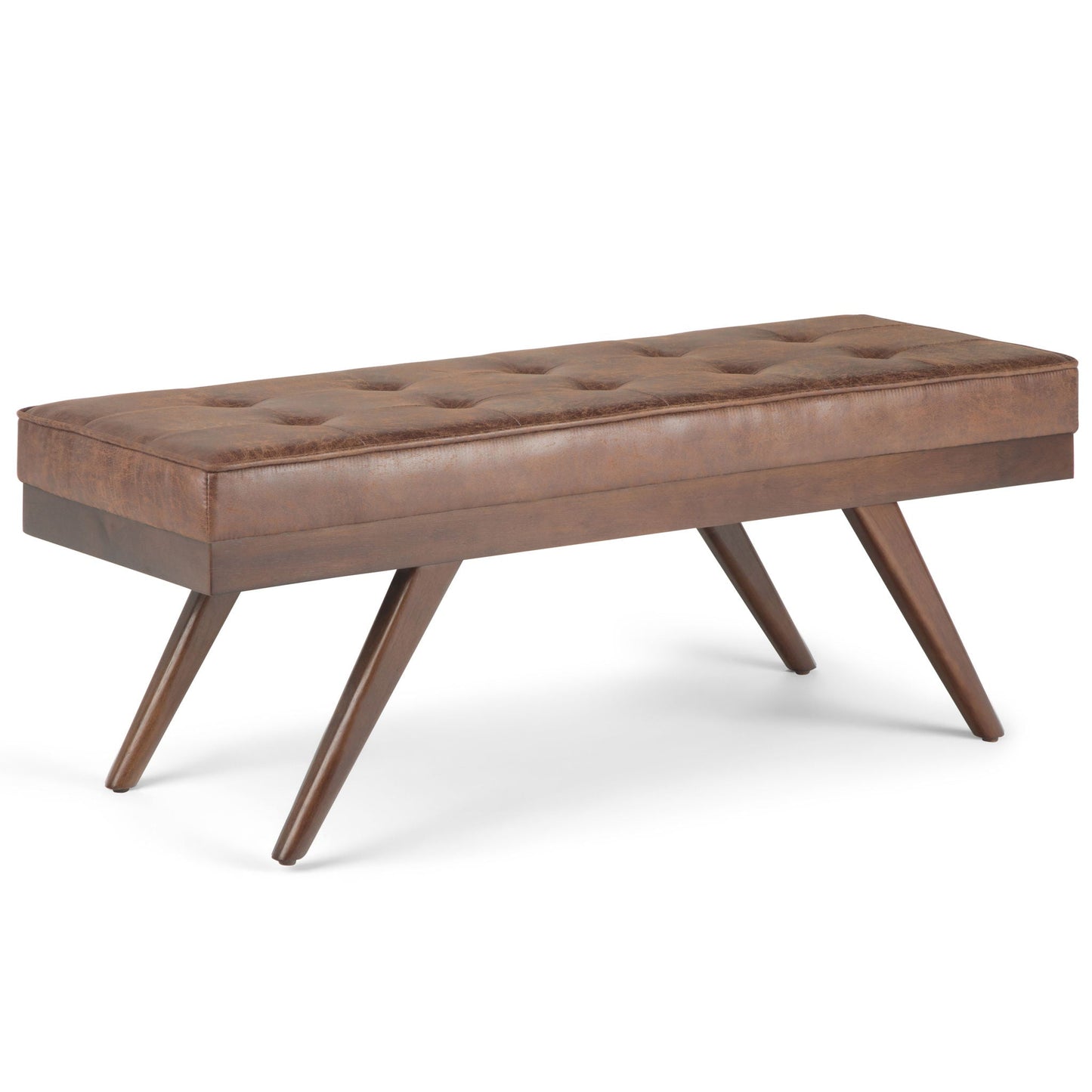 Pierce - Mid Century Upholstered Ottoman Bench Simpli-Home