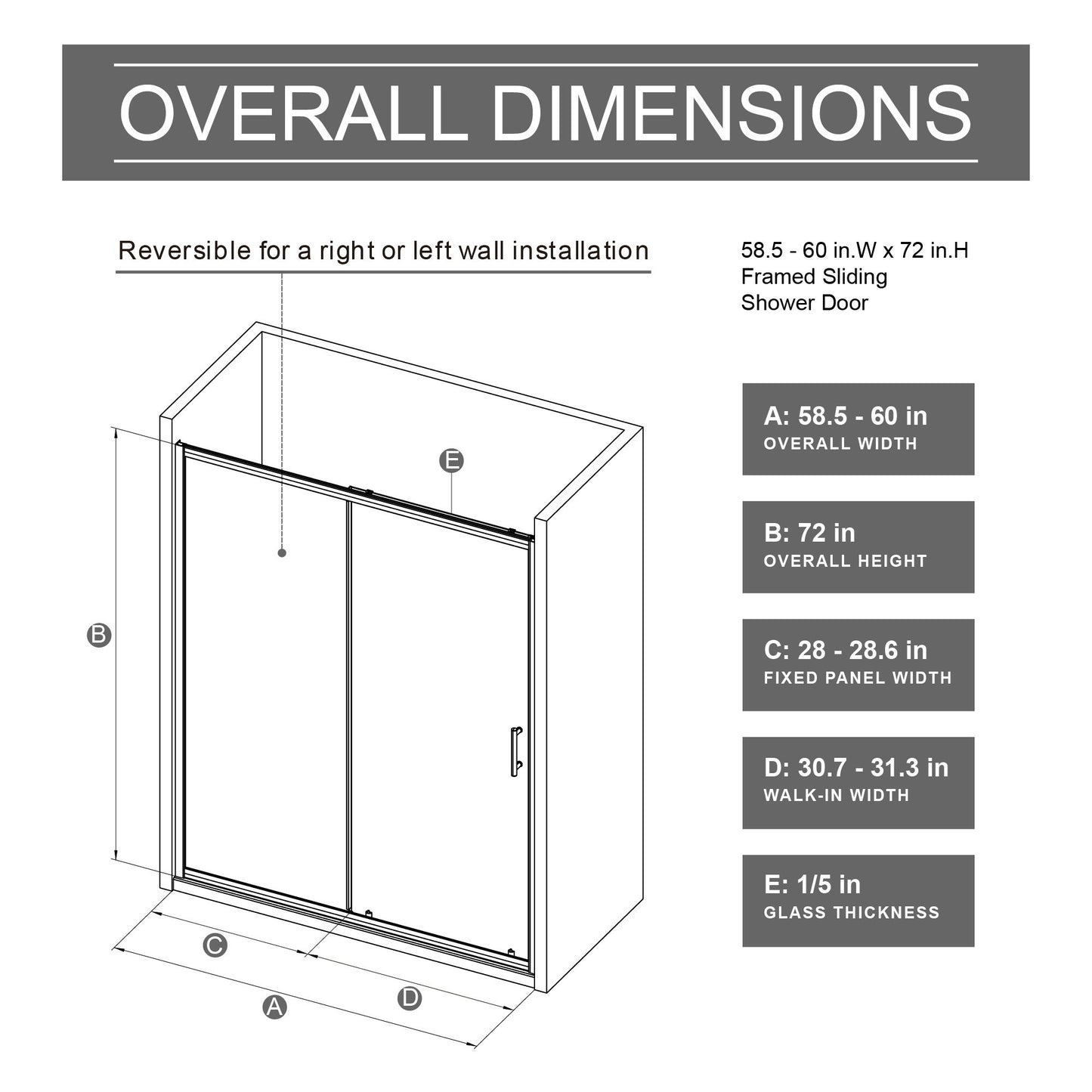 Sliding Shower Door With And Handle - Chrome Daily Nest
