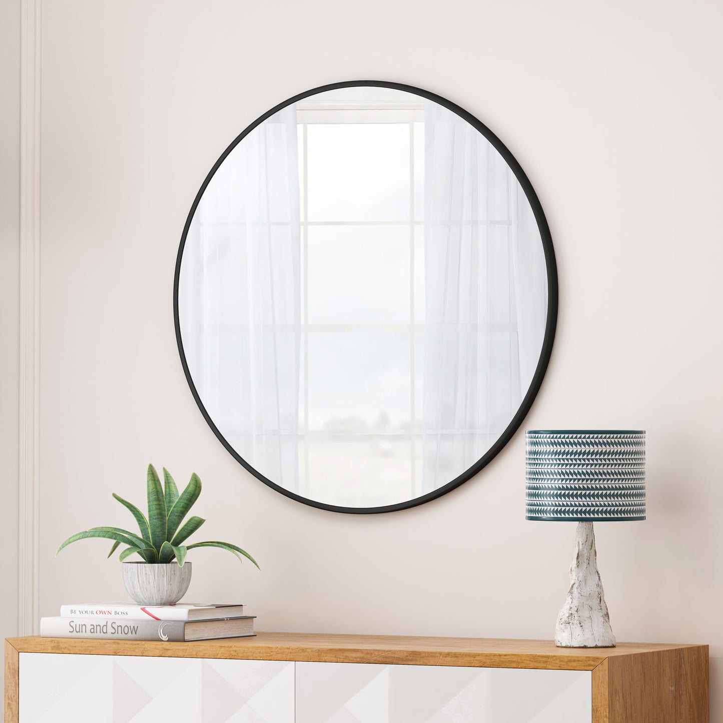 Wall Circular Mirror Metal Framed Mirror Round Vanity Mirror Dressing Mirror, For Bathroom, Living Room, Bedroom Wall Decor Daily Nest