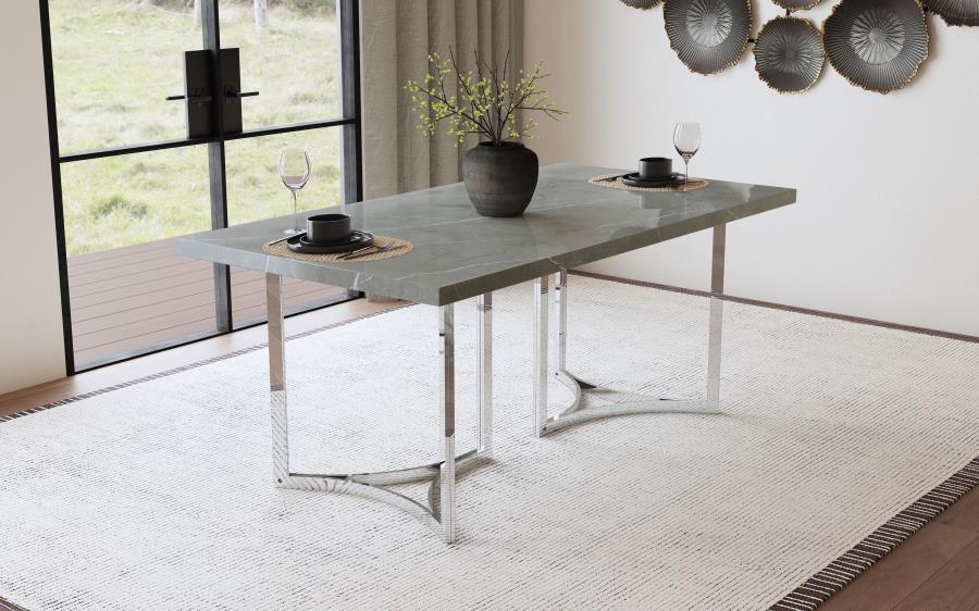 Sterling - Rectangular Dining Table - Gray Coaster Fine Furniture