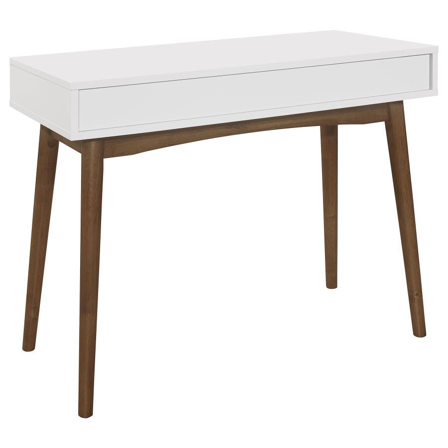 Bradenton - 1-Drawer Wood Writing Desk - White CoasterEveryday