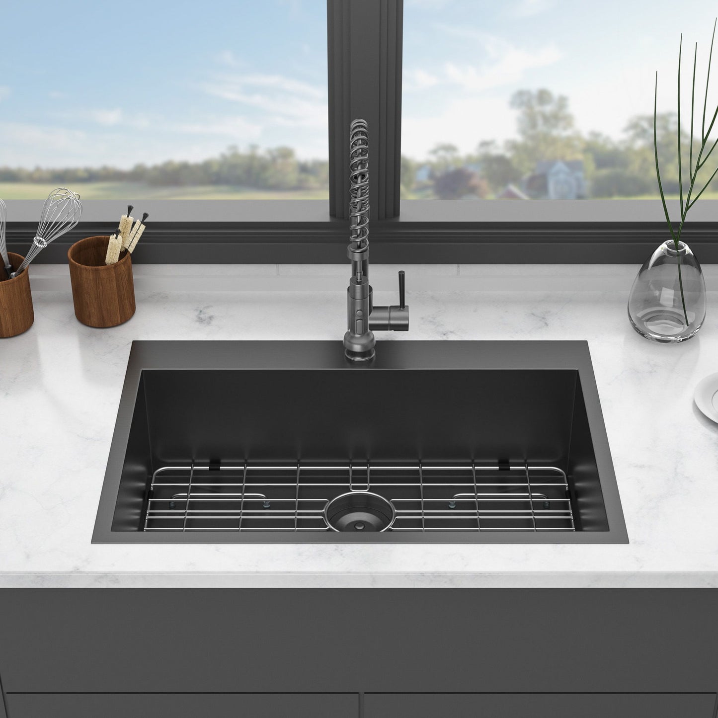 Drop In Kitchen Sink, 16 Gauge Stainless Steel, Topmount Daily Nest