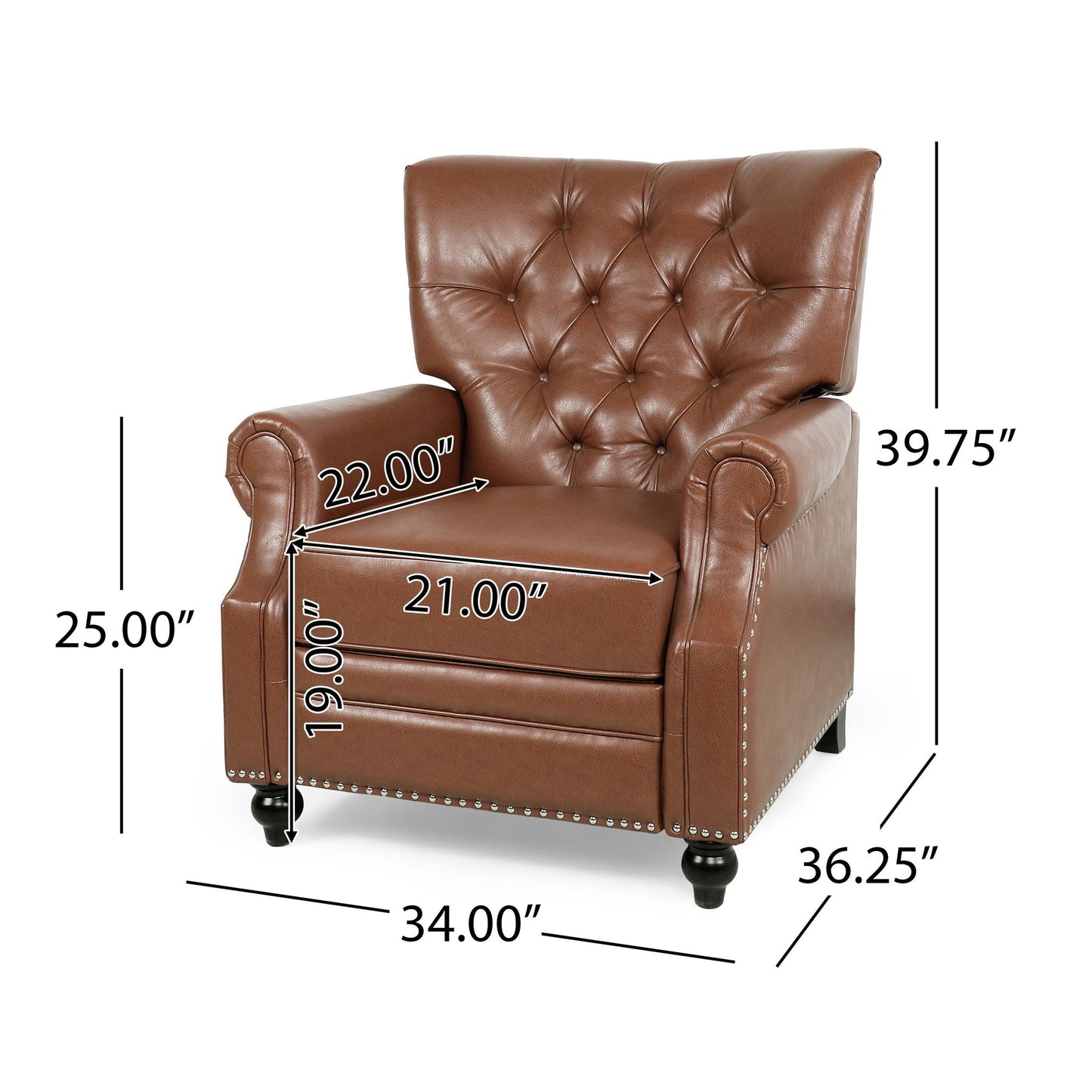 Welch - Contemporary Tufted Pushback Recliner Noble House