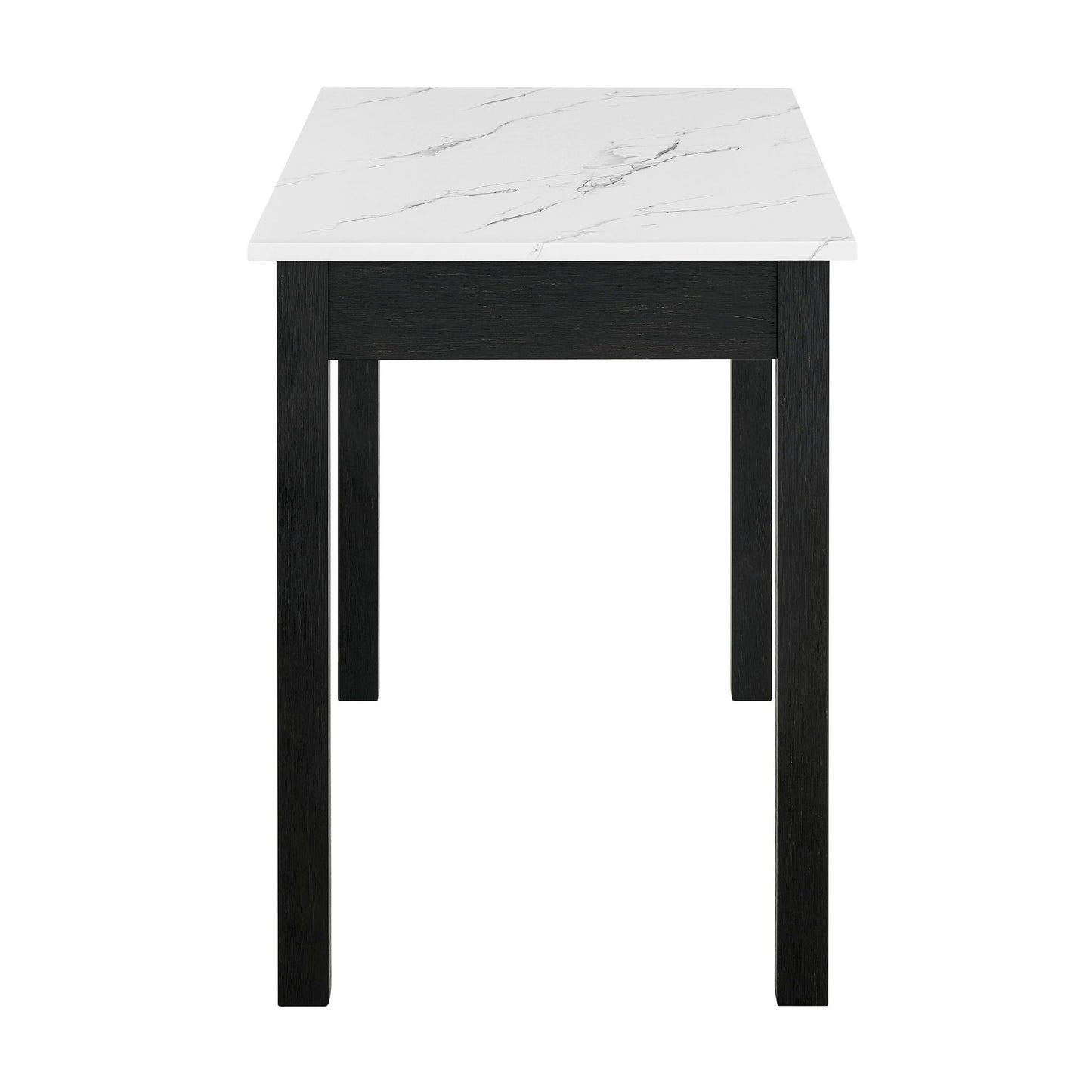 Rylee - Faux Marble Desk - Black / White Crown Mark